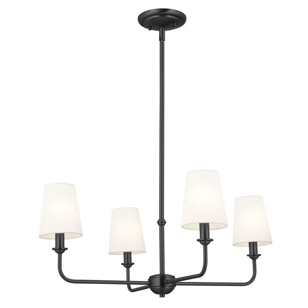 KICHLER 52520BK Pallas Mini Chandelier 4 Light - Black