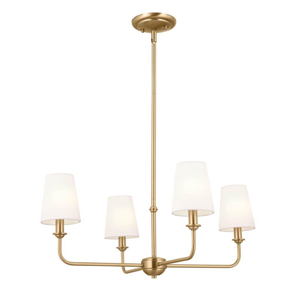 KICHLER 52520BNB Pallas Mini Chandelier 4 Light - Brushed Natural Brass