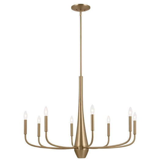 KICHLER 52526CPZ Deela 36 Inch 8 Light Chandelier in Champagne Bronze