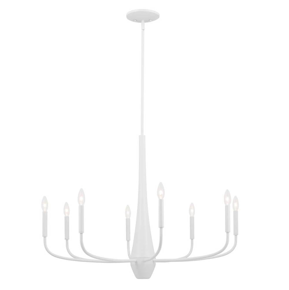 KICHLER 52526WH Deela 36 Inch 8 Light Chandelier in White