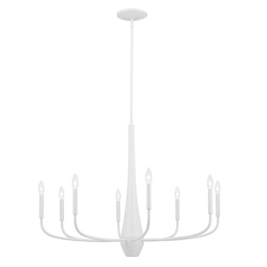 KICHLER 52526WH Deela 36 Inch 8 Light Chandelier in White