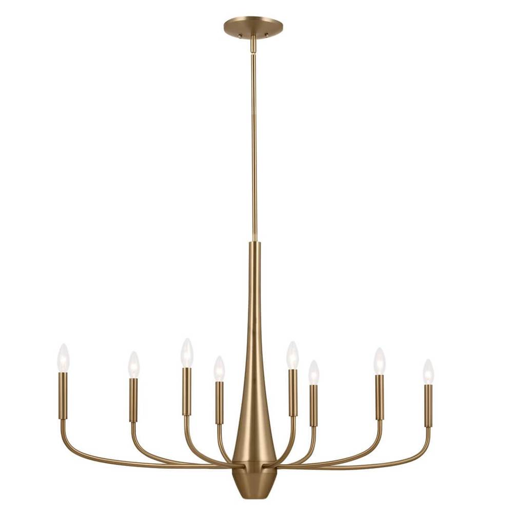 KICHLER 52528CPZ Deela 41 Inch 8 Light Oval Chandelier in Champagne Bronze