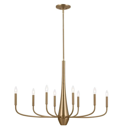 KICHLER 52528CPZ Deela 41 Inch 8 Light Oval Chandelier in Champagne Bronze
