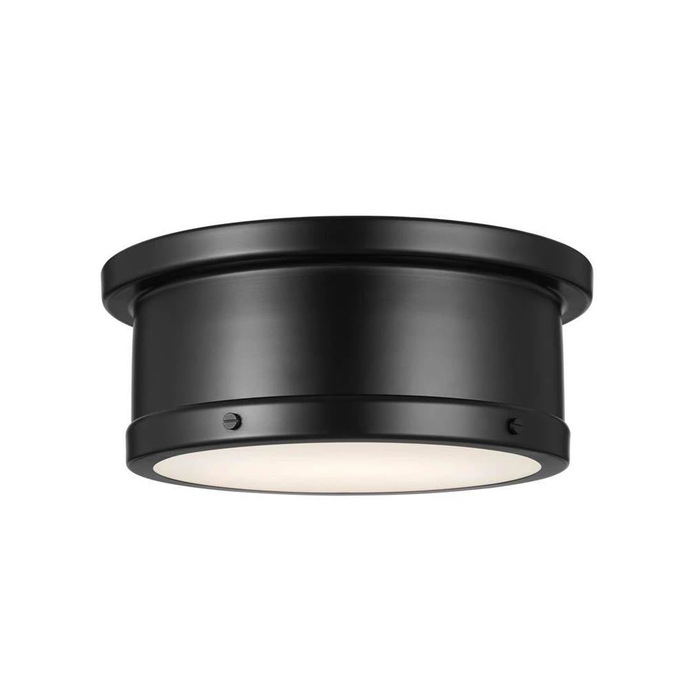 KICHLER 52540BK Serca Flush Mount 2 Light - Black