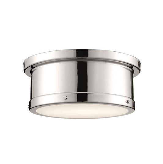 KICHLER 52540PN Serca Flush Mount 2 Light - Polished Nickel