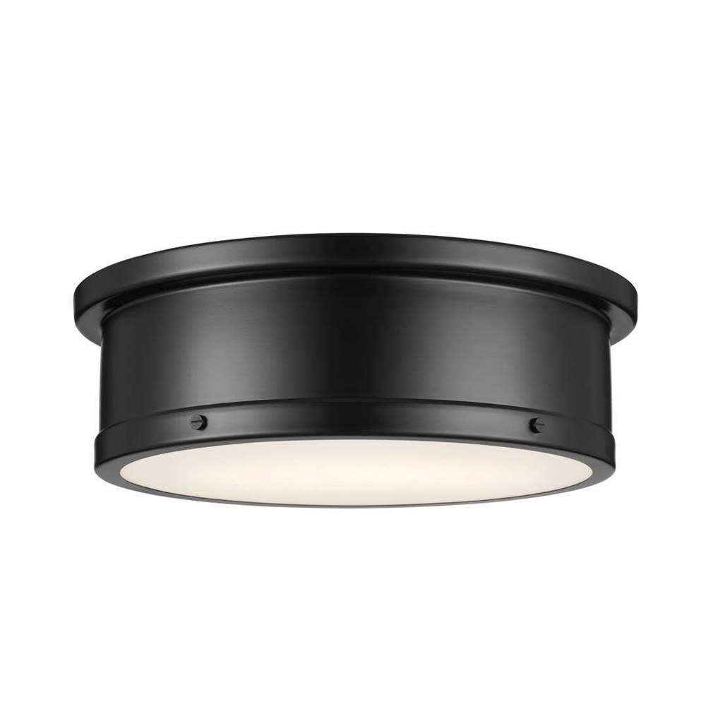 KICHLER 52541BK Serca Flush Mount 3 Light - Black