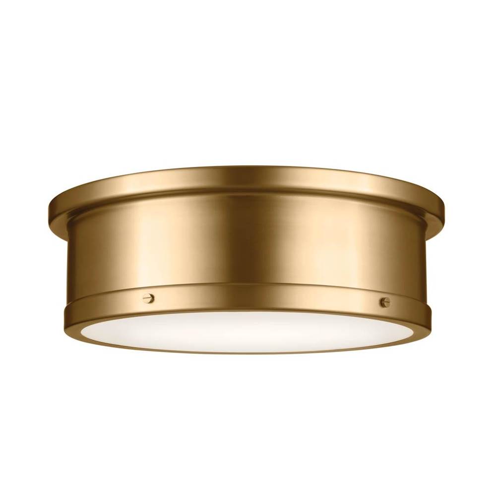KICHLER 52541BNB Serca Flush Mount 3 Light - Brushed Natural Brass