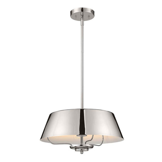 KICHLER 52542PN Luella Pendant/Semi Flush 3 Light - Polished Nickel