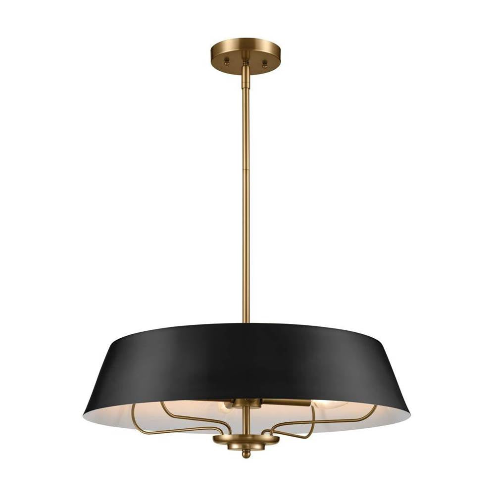 KICHLER 52543BK Luella Pendant/Semi Flush 4 Light - Black