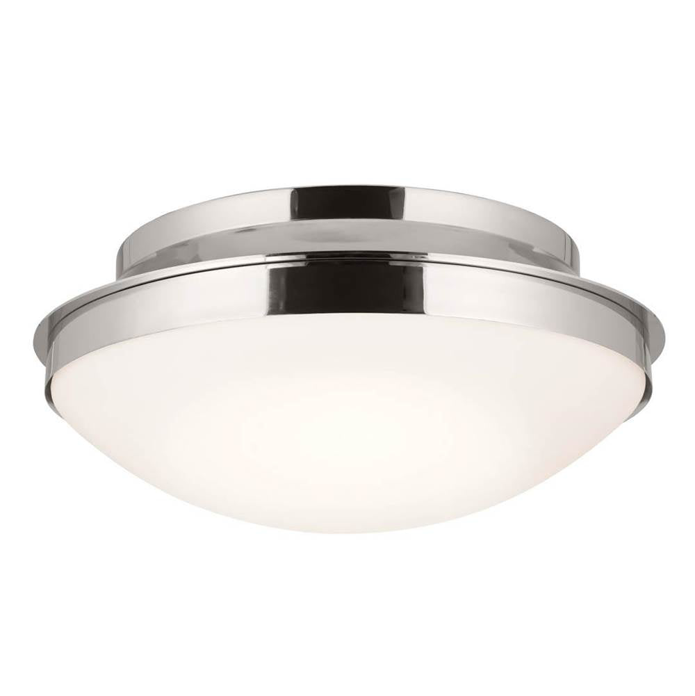 KICHLER 52545PN Bretta Flush Mount 3 Light - Polished Nickel