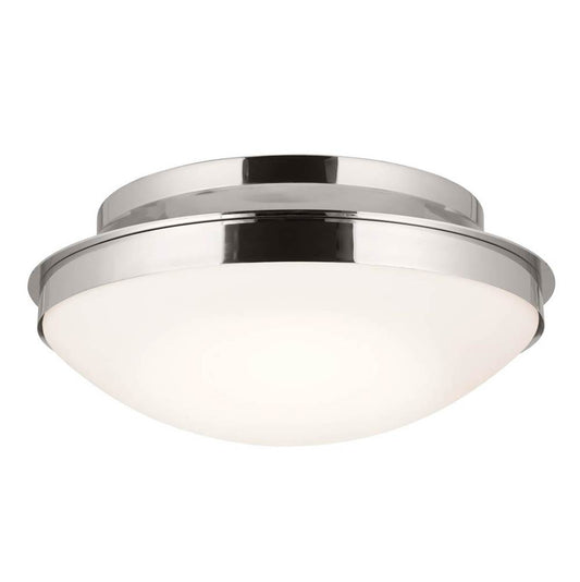KICHLER 52545PN Bretta Flush Mount 3 Light - Polished Nickel