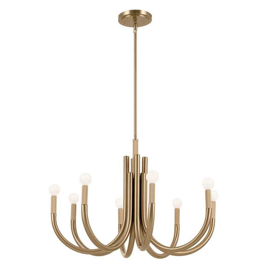 KICHLER 52550CPZ Odensa 29.25 Inch 8 Light Chandelier in Champagne Bronze