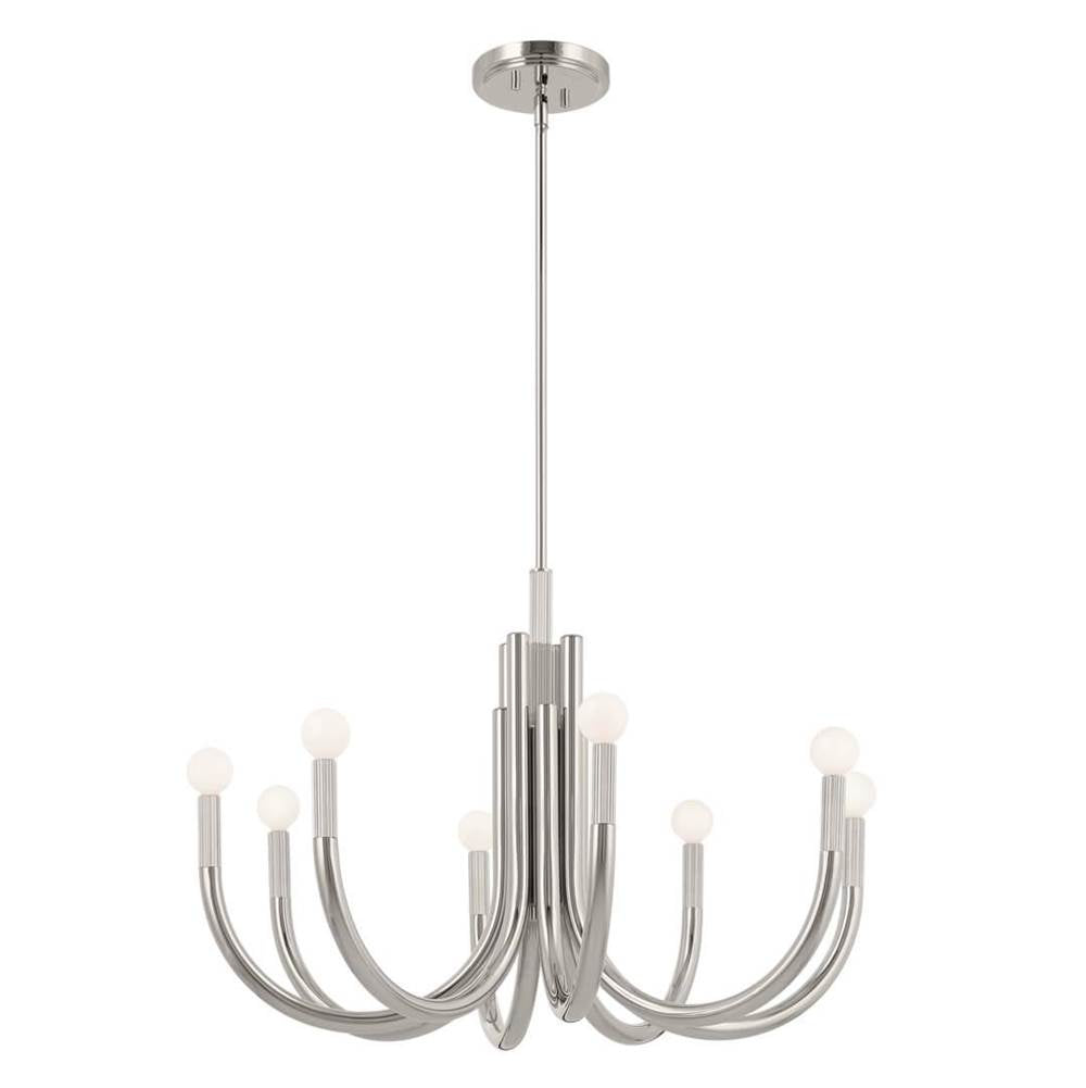 KICHLER 52550PN Odensa 29.25 Inch 8 Light Chandelier in Polished Nickel