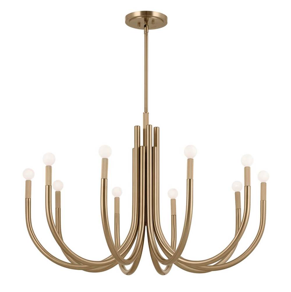 KICHLER 52551CPZ Odensa 40.25 Inch 10 Light Chandelier in Champagne Bronze