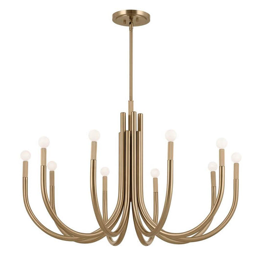 KICHLER 52551CPZ Odensa 40.25 Inch 10 Light Chandelier in Champagne Bronze
