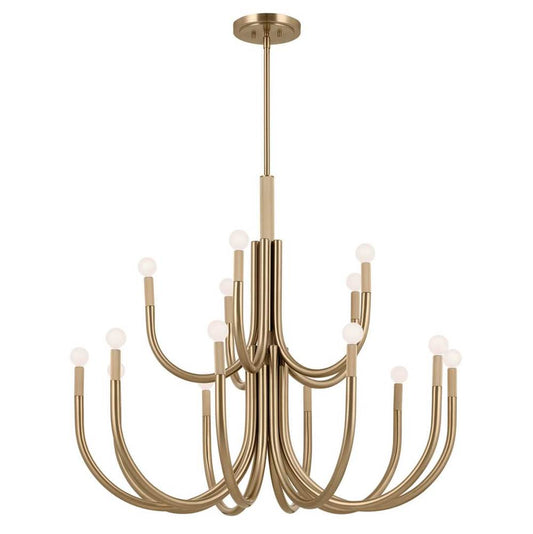 KICHLER 52552CPZ Odensa 40 Inch 15 Light Chandelier in Champagne Bronze