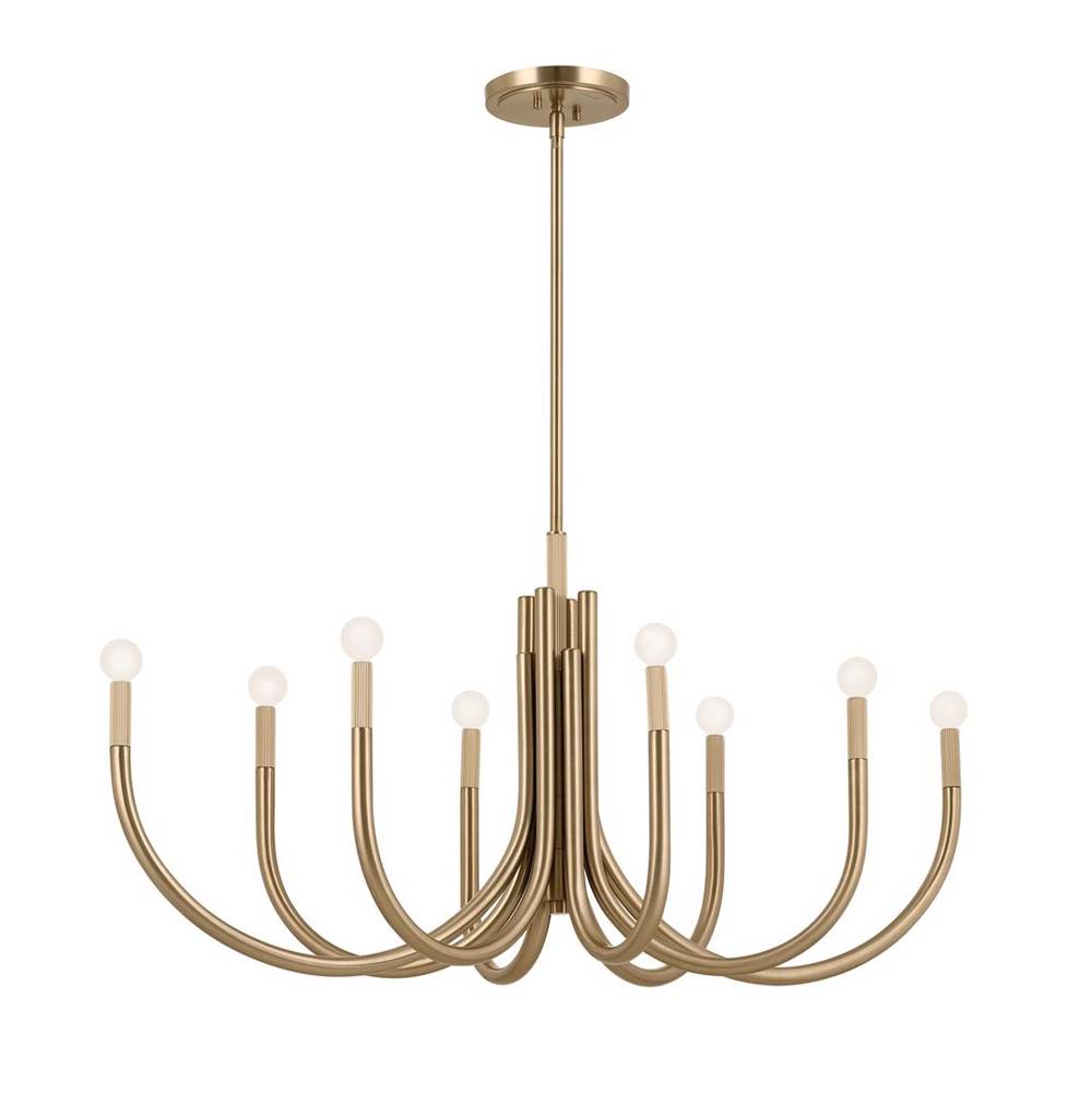 KICHLER 52553CPZ Odensa 46 Inch 8 Light Oval Chandelier in Champagne Bronze