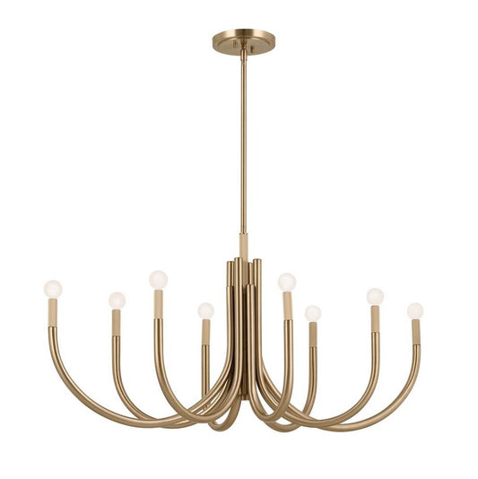 KICHLER 52553CPZ Odensa 46 Inch 8 Light Oval Chandelier in Champagne Bronze