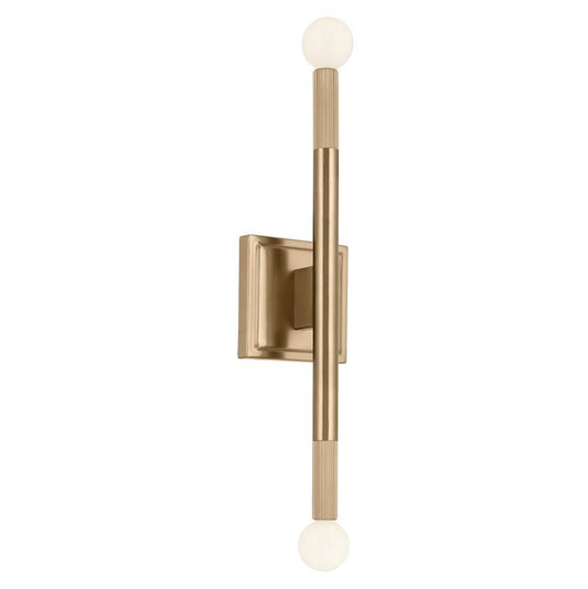 KICHLER 52556CPZ Odensa 17 Inch 2 Light Wall Sconce in Champagne Bronze