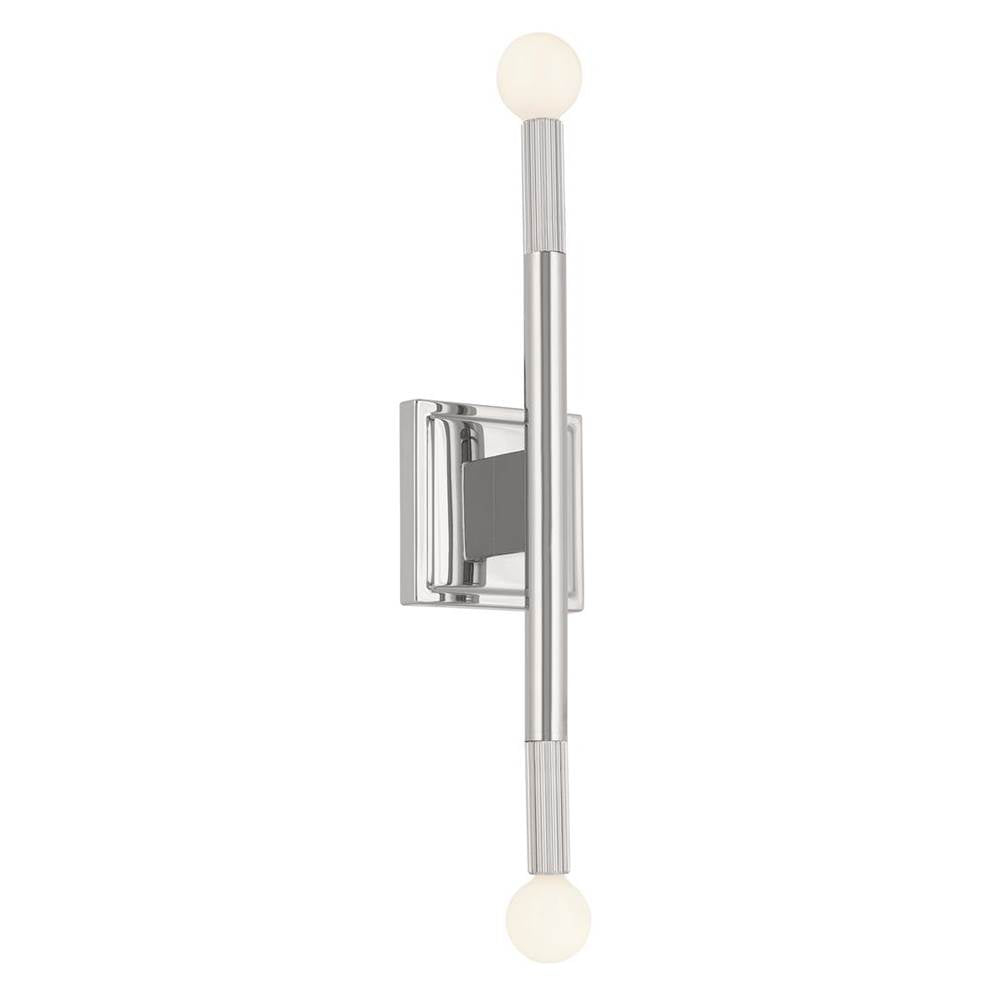 KICHLER 52556PN Odensa 17 Inch 2 Light Wall Sconce in Polished Nickel
