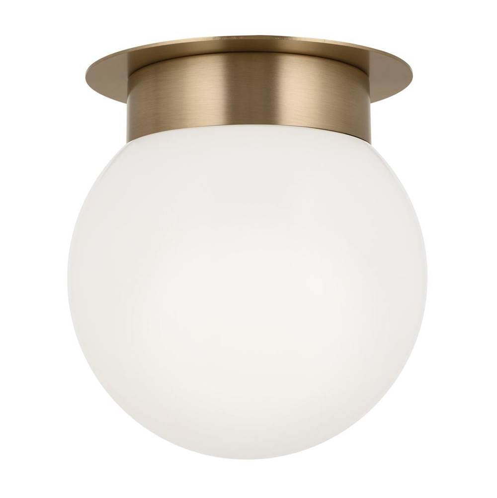 KICHLER 52586CPZ Albers 8.0 Inch 1 Light Flush mount with Opal Glass in Champagne Bronze