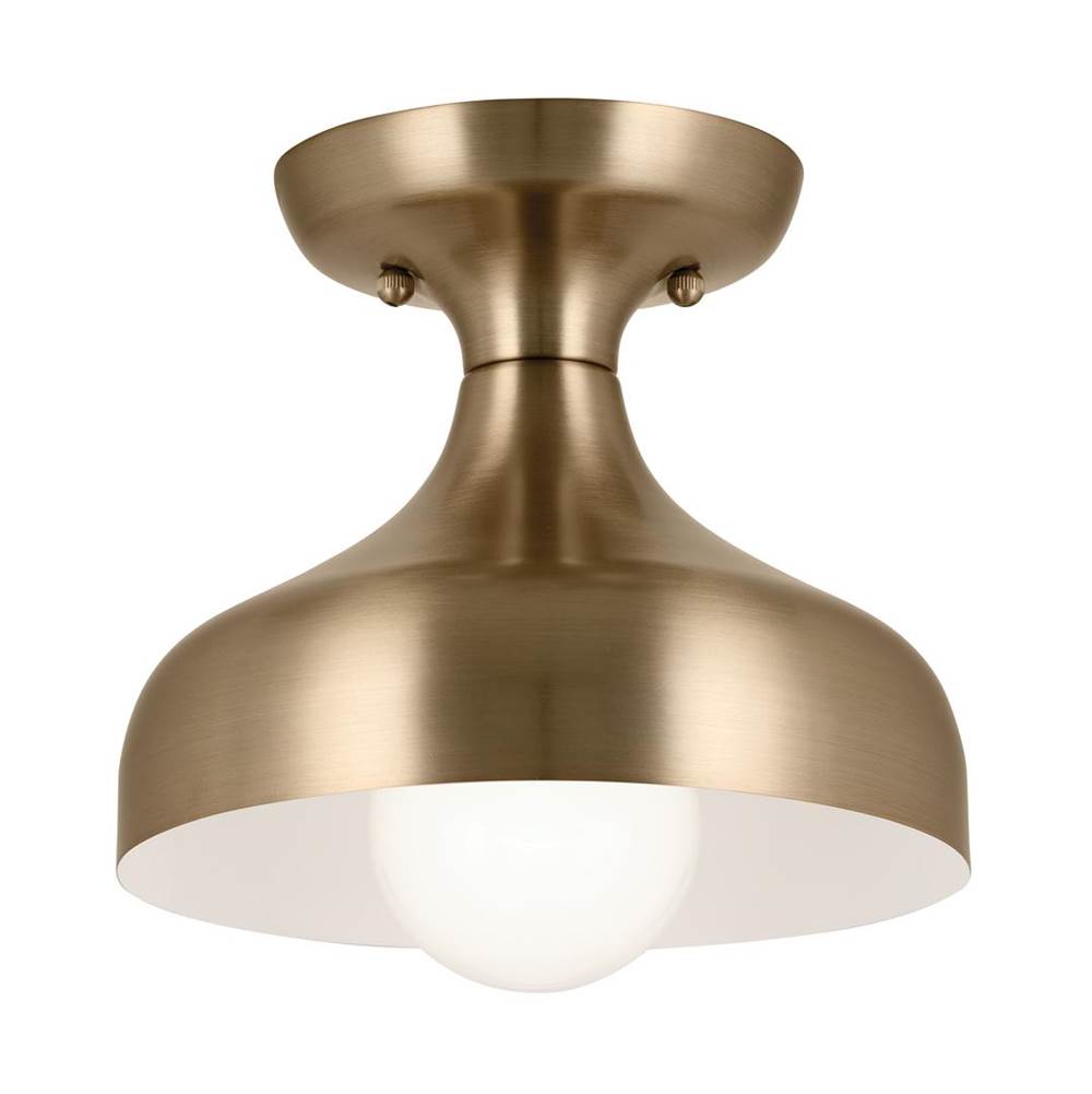 KICHLER 52599CPZ Sisu 6.75 Inch 1 Light Semi Flush in Champagne Bronze