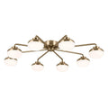 KICHLER 52608CPZ Remy 40.75 Inch 8 Light LED Flush Mount with Satin Etched Cased Opal Glass in Champagne Bronze