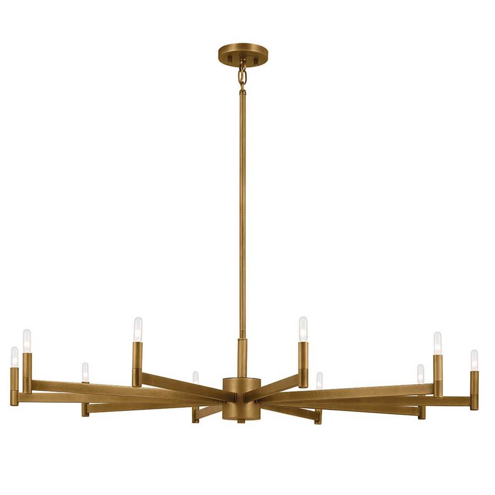 KICHLER 52613NBR Erzo 48" 10 Light Chandelier in Natural Brass