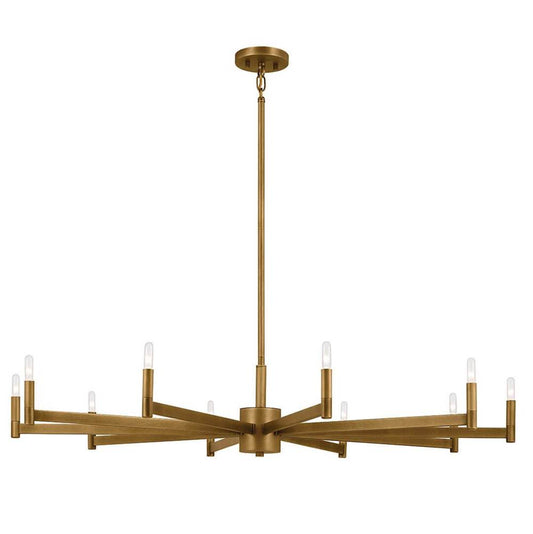 KICHLER 52613NBR Erzo 48" 10 Light Chandelier in Natural Brass