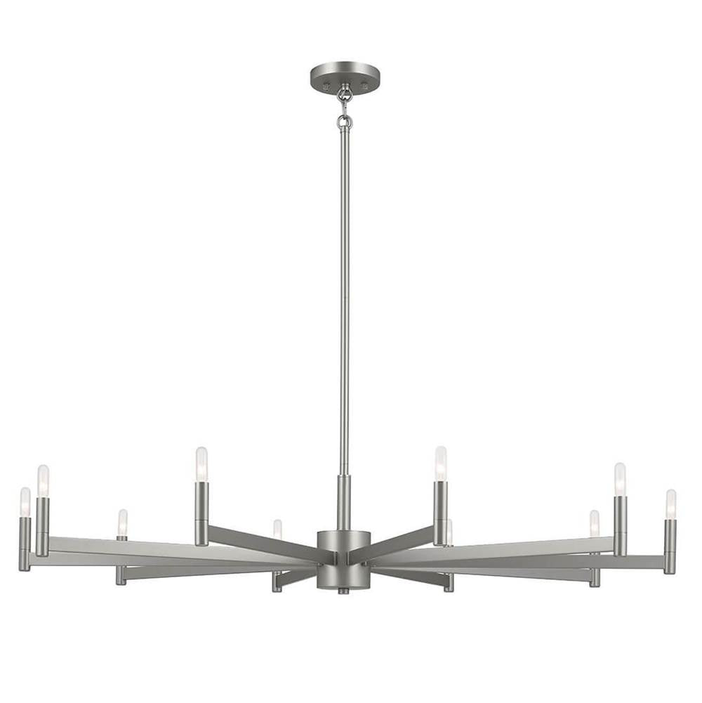 KICHLER 52613SN Erzo 48" 10 Light Chandelier in Satin Nickel