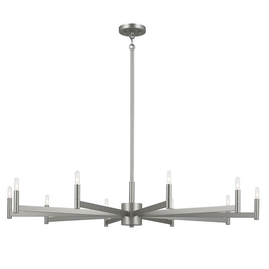 KICHLER 52613SN Erzo 48" 10 Light Chandelier in Satin Nickel