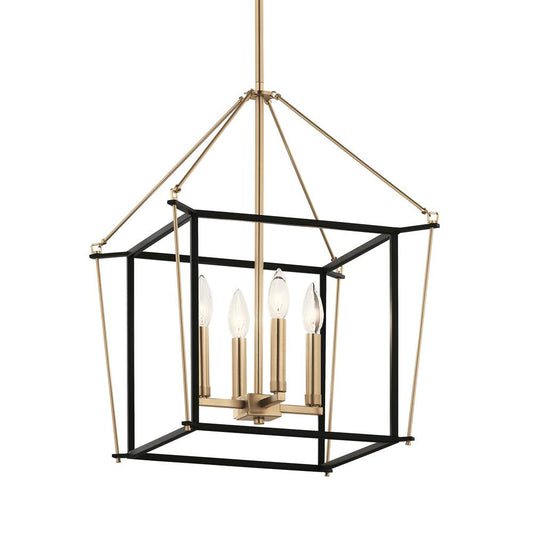 KICHLER 52626CPZ Eisley 21.25 Inch 4 Light Foyer Pendant in Champagne Bronze and Black