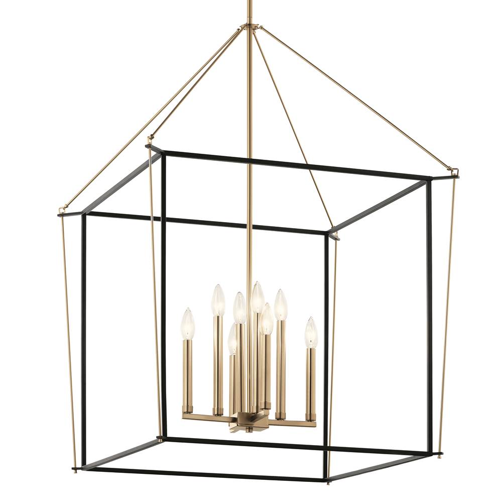 KICHLER 52628CPZ Eisley 40.25 Inch 8 Light Foyer Pendant in Champagne Bronze and Black