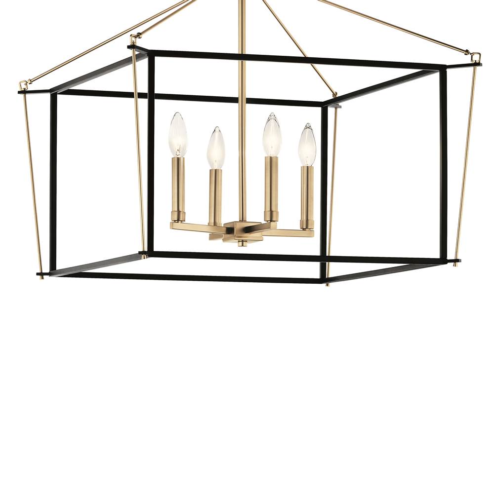 KICHLER 52632CPZ Eisley 20 Inch 4 Light Semi Flush Mount in Champagne Bronze and Black