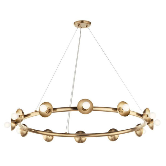 KICHLER 52643CPZ Palta 42 Inch 12 Light Chandelier in Champagne Bronze