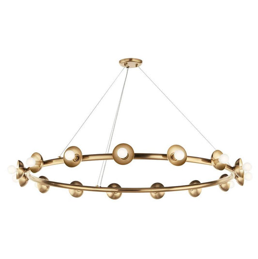 KICHLER 52644CPZ Palta 50 Inch 15 Light Chandelier in Champagne Bronze