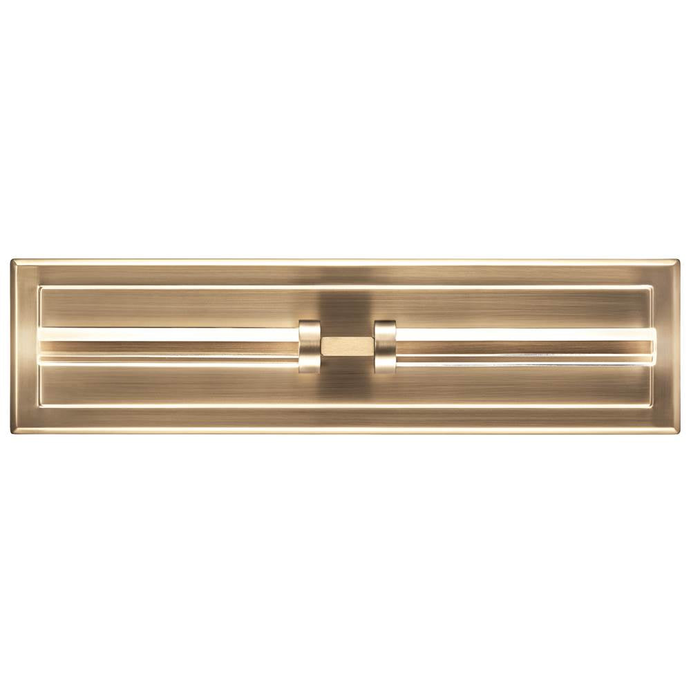KICHLER 52671CPZ Sycara 19 Inch 2 Light LED Wall Sconce with Faceted Crystal in Champagne Bronze