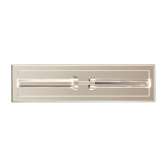 KICHLER 52671PN Sycara 19 Inch 2 Light LED Wall Sconce with Faceted Crystal in Polished Nickel