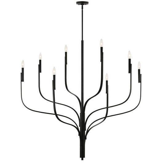 KICHLER 52675BK Livadia 47.75 Inch 8 Light Chandelier in Black