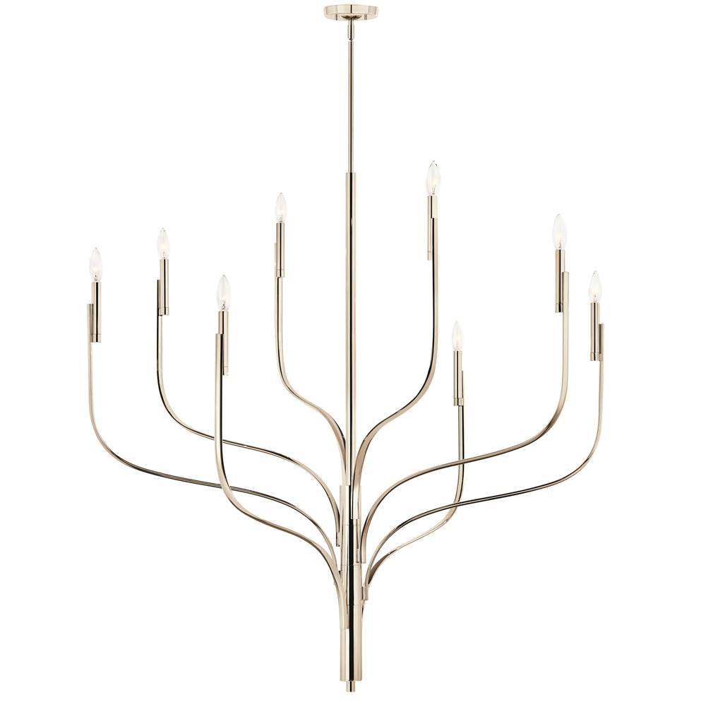 KICHLER 52675PN Livadia 47.75 Inch 8 Light Chandelier in Polished Nickel
