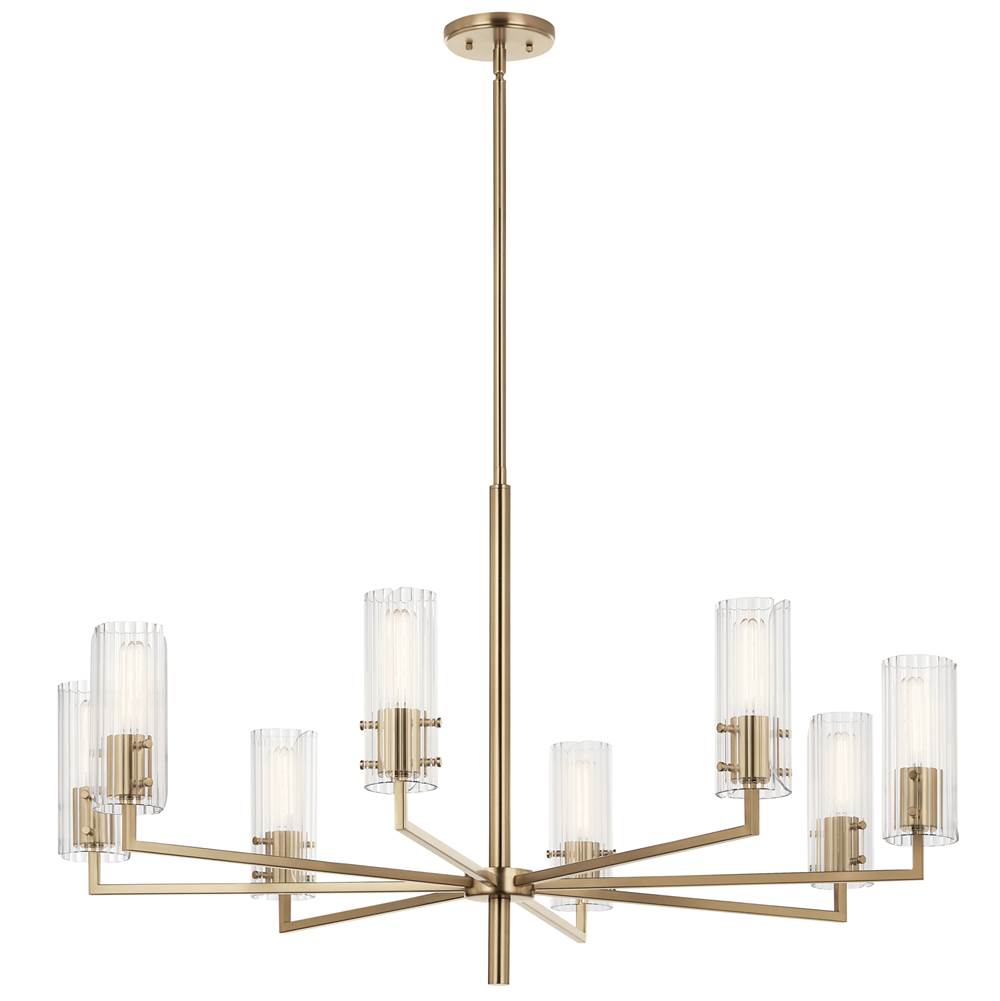 KICHLER 52680CPZ Velestino 40.25" 8-Light Chandelier in Champagne Bronze
