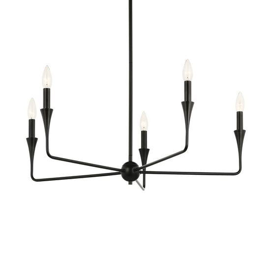 KICHLER 52689BK Alvaro 30 Inch 5 Light Chandelier in Black