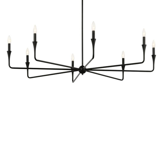 KICHLER 52691BK Alvaro 50 Inch 8 Light Chandelier in Black