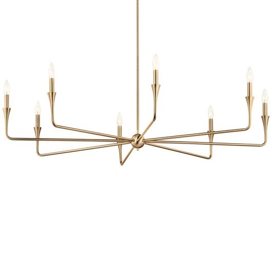 KICHLER 52691CPZ Alvaro 50 Inch 8 Light Chandelier in Champagne Bronze