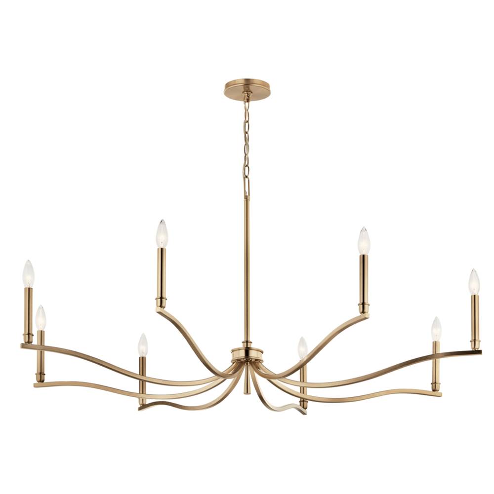 KICHLER 52697CPZ Malene 52 Inch 8 Light Chandelier in Champagne Bronze