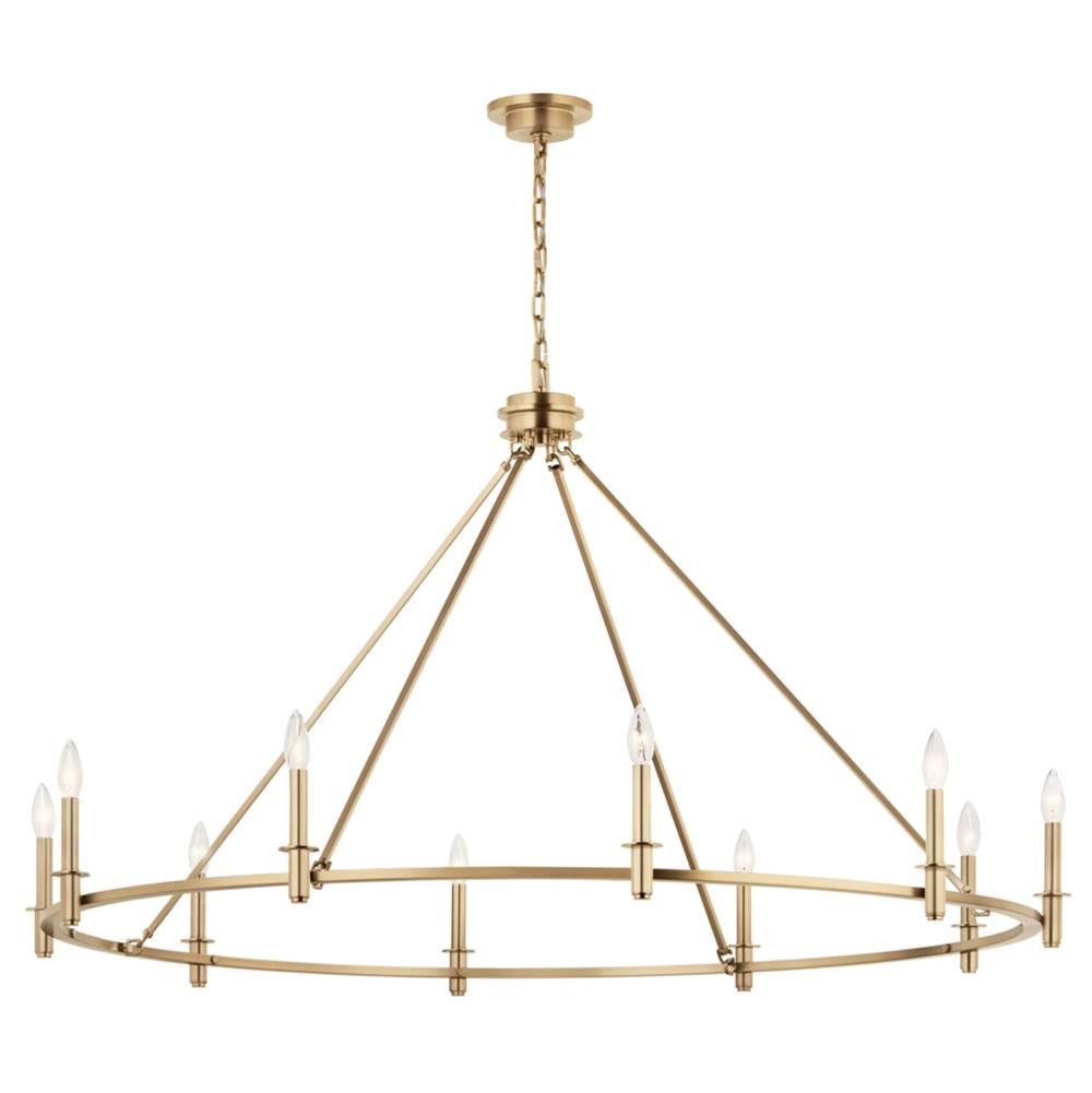 KICHLER 52707CPZ Carrick 54.25 Inch 10 Light Chandelier in Champagne Bronze