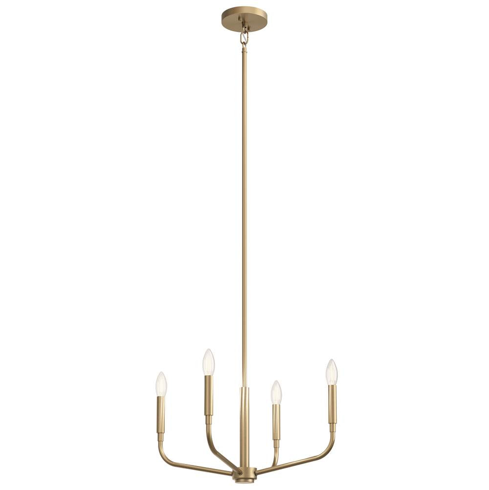 KICHLER 52716CPZ Madden 20 Inch 4 Light Convertible Chandelier in Champagne Bronze