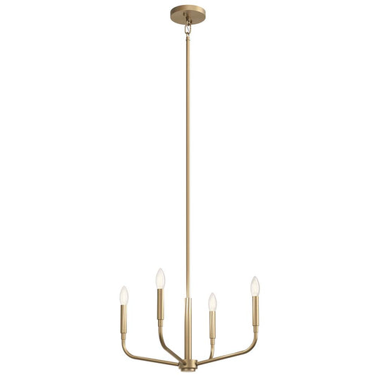 KICHLER 52716CPZ Madden 20 Inch 4 Light Convertible Chandelier in Champagne Bronze
