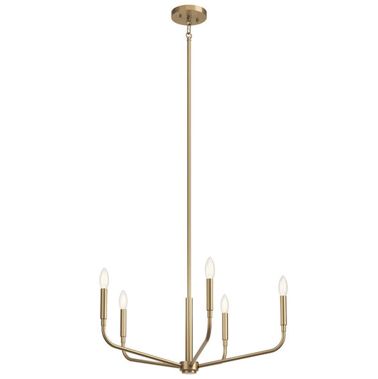 KICHLER 52717CPZ Madden 26 Inch 5 Light Chandelier in Champagne Bronze