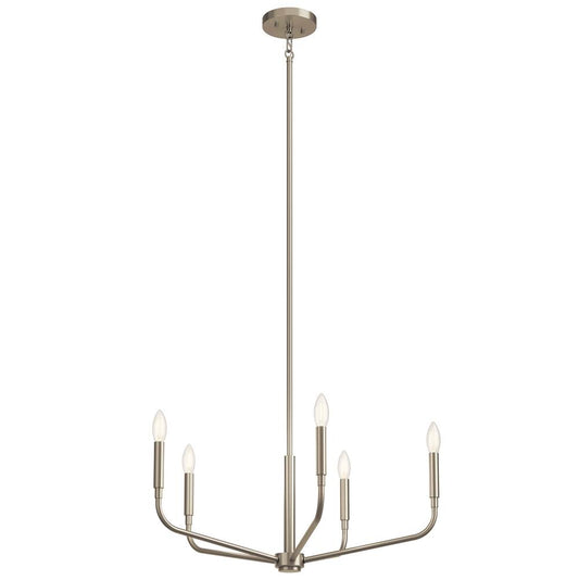 KICHLER 52717NI Madden 26 Inch 5 Light Chandelier in Brushed Nickel